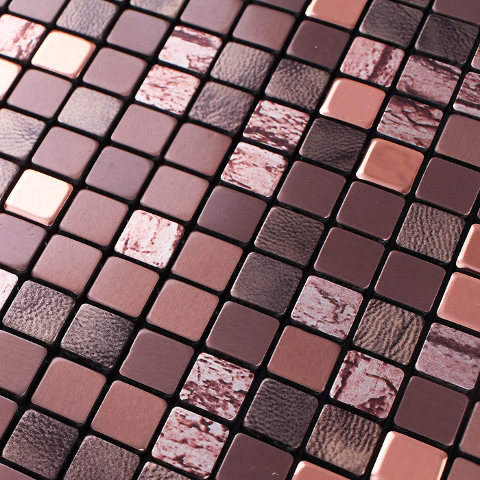 wholesale metallic mosaic tile sheets aluminum interior wall metallic sheets