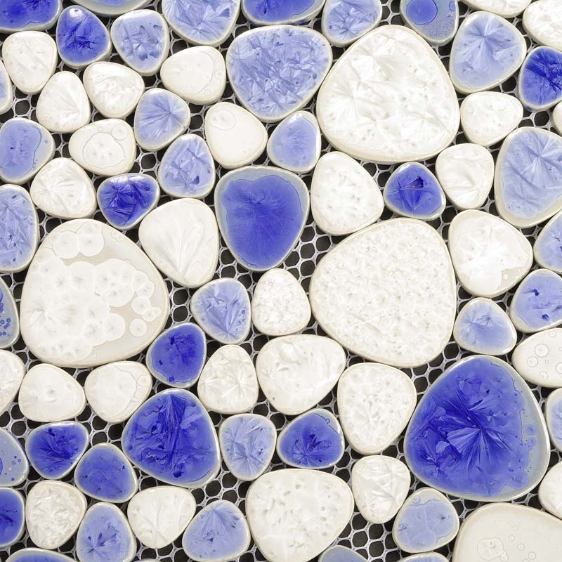 Wholesale Collection Mixed Porcelain Pebble Tile Sheets For
