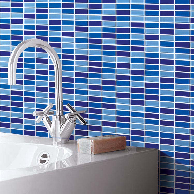 Crystal Glass Tile Brick Strip Kitchen Backsplash Tiles Bathroom Wall ...