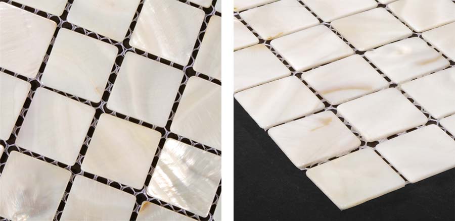 mother of pearl shell mosaic tile details - st004