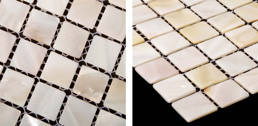 mother of pearl tile backsplash details - st047