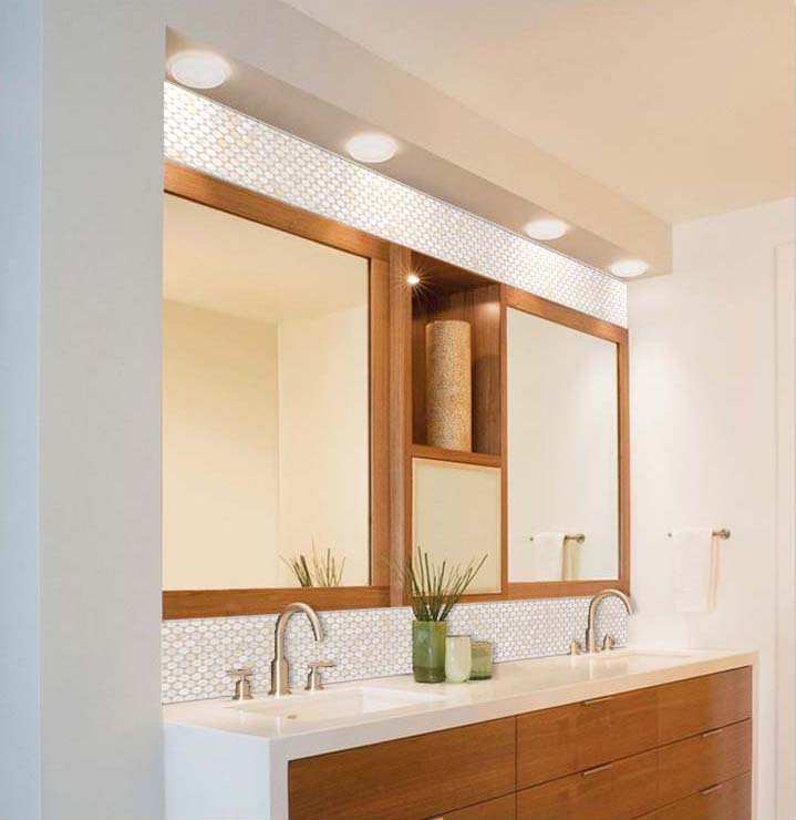 mother of pearl tile bathroom wall mirror backsplash - st009