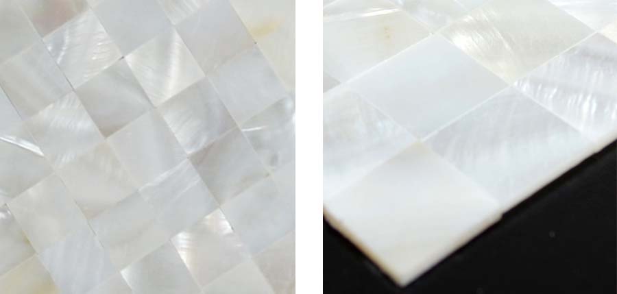 mother of pearl tile details seamless mesh mounted shell tiles - st057