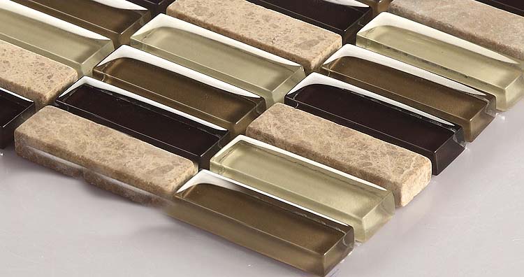 natural marble crystal glass mosaic tile wall sticker - 605