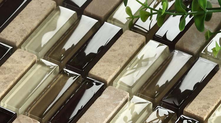 natural stone crystal glass mosaic tile wall sticker 605