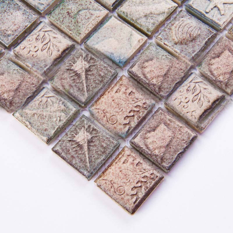 ocean pattern porcelain kitchen wall mosaic tiles - yf-mca04