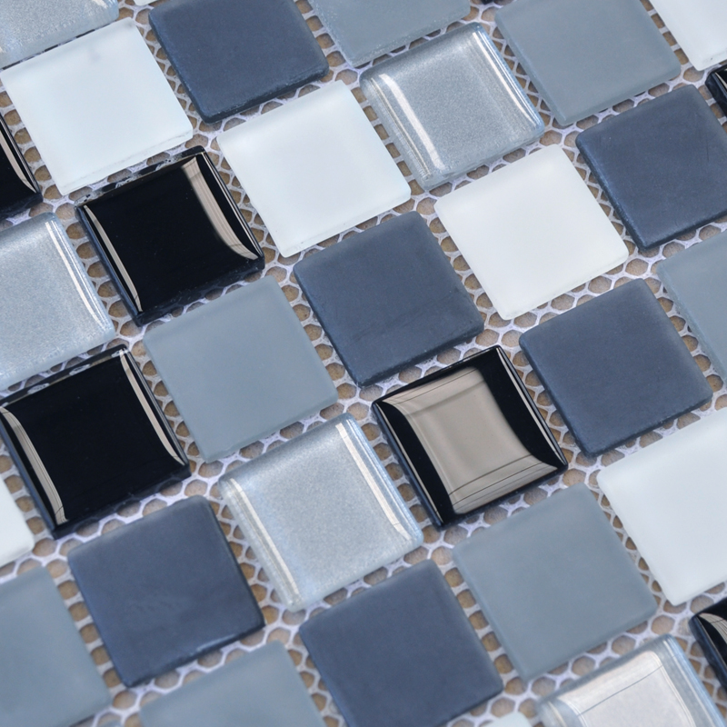 Wholesale Pearl Powder Crystal Glass Mosaic Tile Backsplash Design