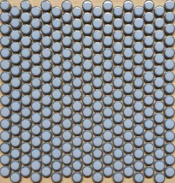 Penny Round Porcelain Light Blue Tile