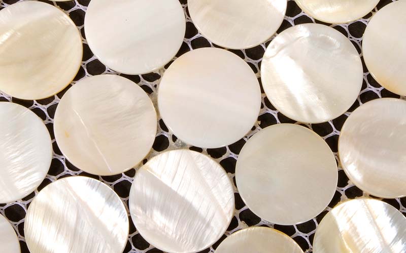 penny round shell mosaic bathroom wall tile backsplash - st006