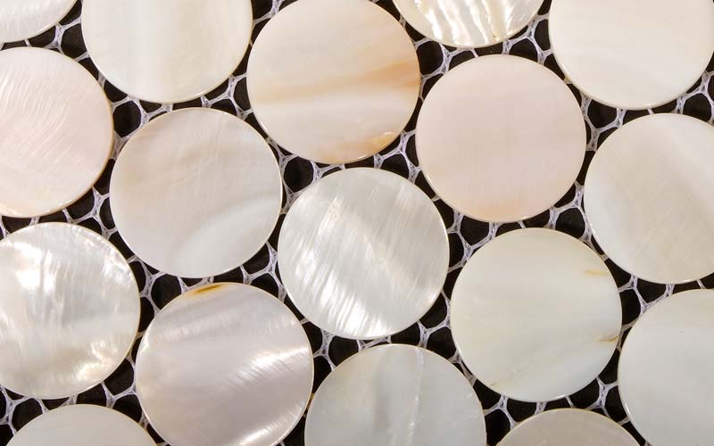 penny round shell mosaic bathroom wall tile backsplash - st007