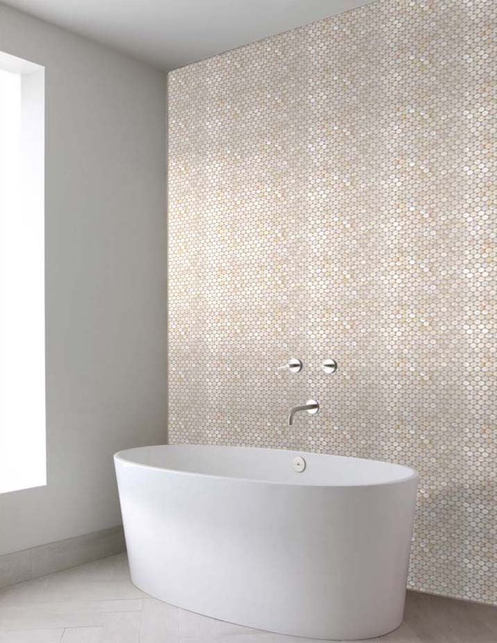 penny round shell mosaic tile shower wall tiles - st007