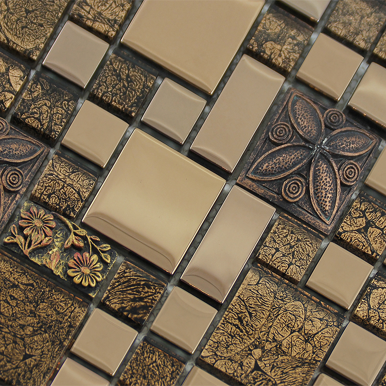 Crystal glass mosaic Tile Snowflake Style Mosaic Art Design