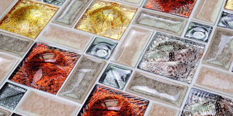 porcelain glass mosaic tile backsplash bathroom wall stickers - kf051