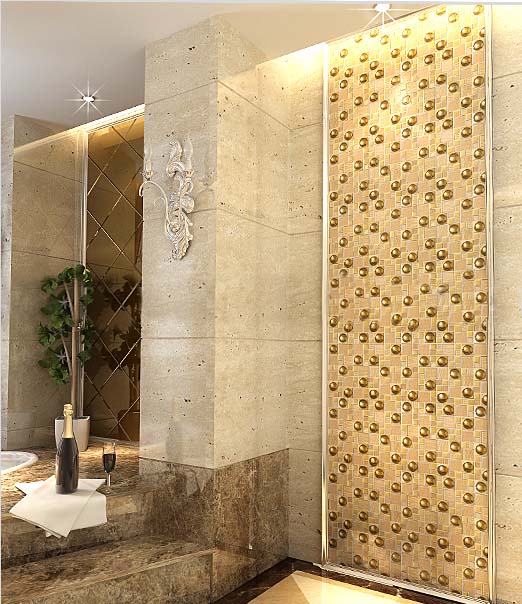 porcelain glass mosaic tile for washroom wall stickers decoration - yg82