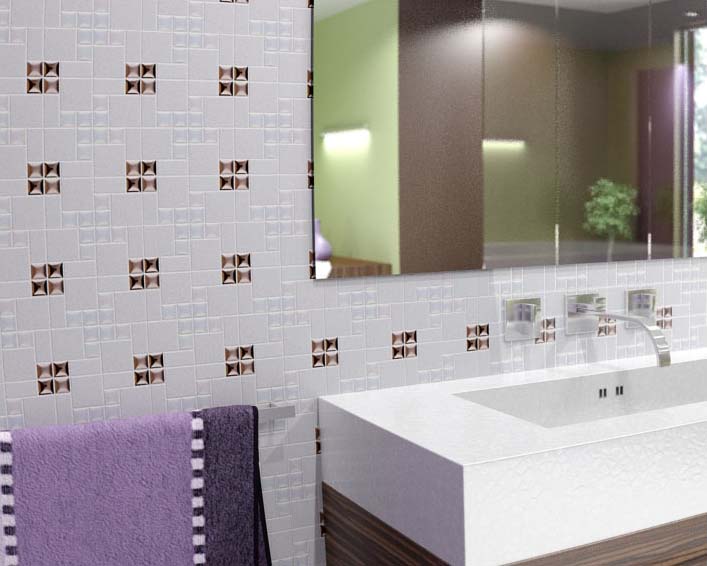 Whole Porcelain Mosaic Floor Tile Grey Square Iridescent Kitchen Backsplash Bathroom Mirror Wall Art - Bathroom Mirror On Tiled Wall Whole Porcelain Mosaic Floor Tile Grey Square Iridescent Kitchen Backsplash Bathroom Mirror Wall Art - Bathroom Mirror On Tiled Wall