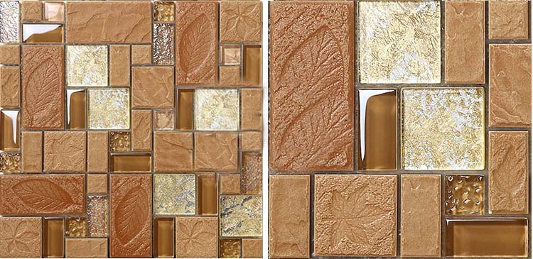 porcelain mosaic tile details crack glass - y326