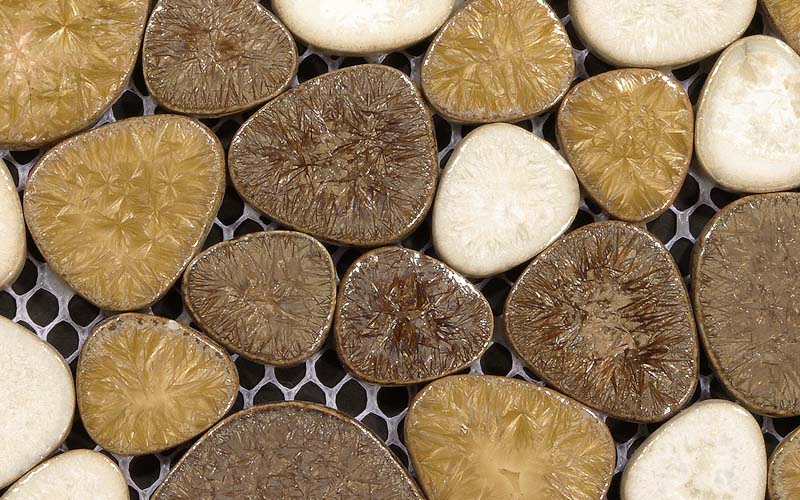 porcelain pebble tile fireplace wall stickers enlarged photo - ppt008