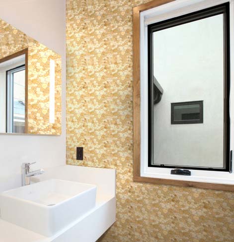 porcelain pebble tile for bath mirror wall sticker - ppt002
