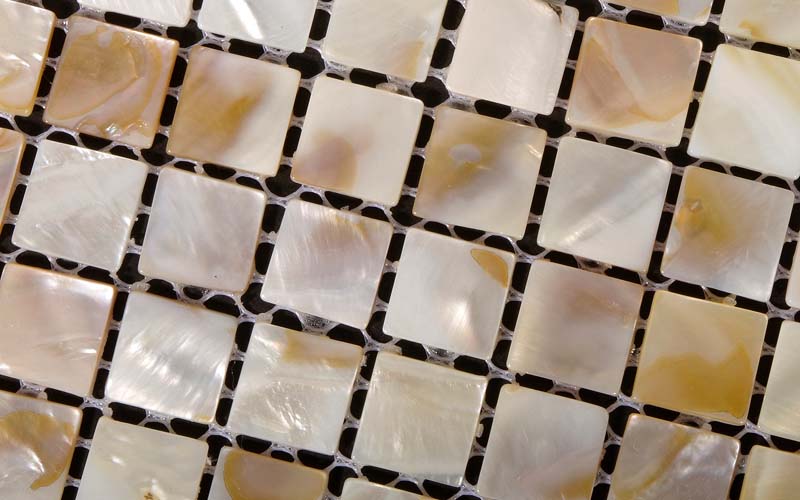 square seashell mosaic wall tile backsplash kitchen - st001