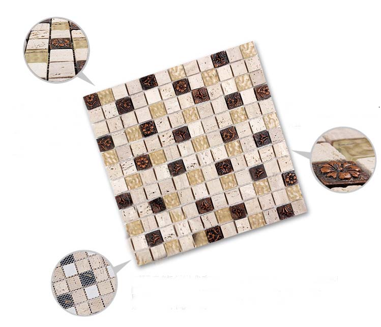 stone glass porcelain mosaic tile features - nm006