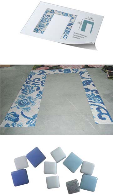 vitreous mosaic art pattern design made by hand - 2131
