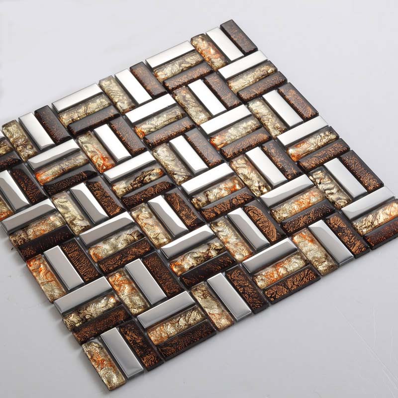 vitreous mosaic metal coating tile - d197