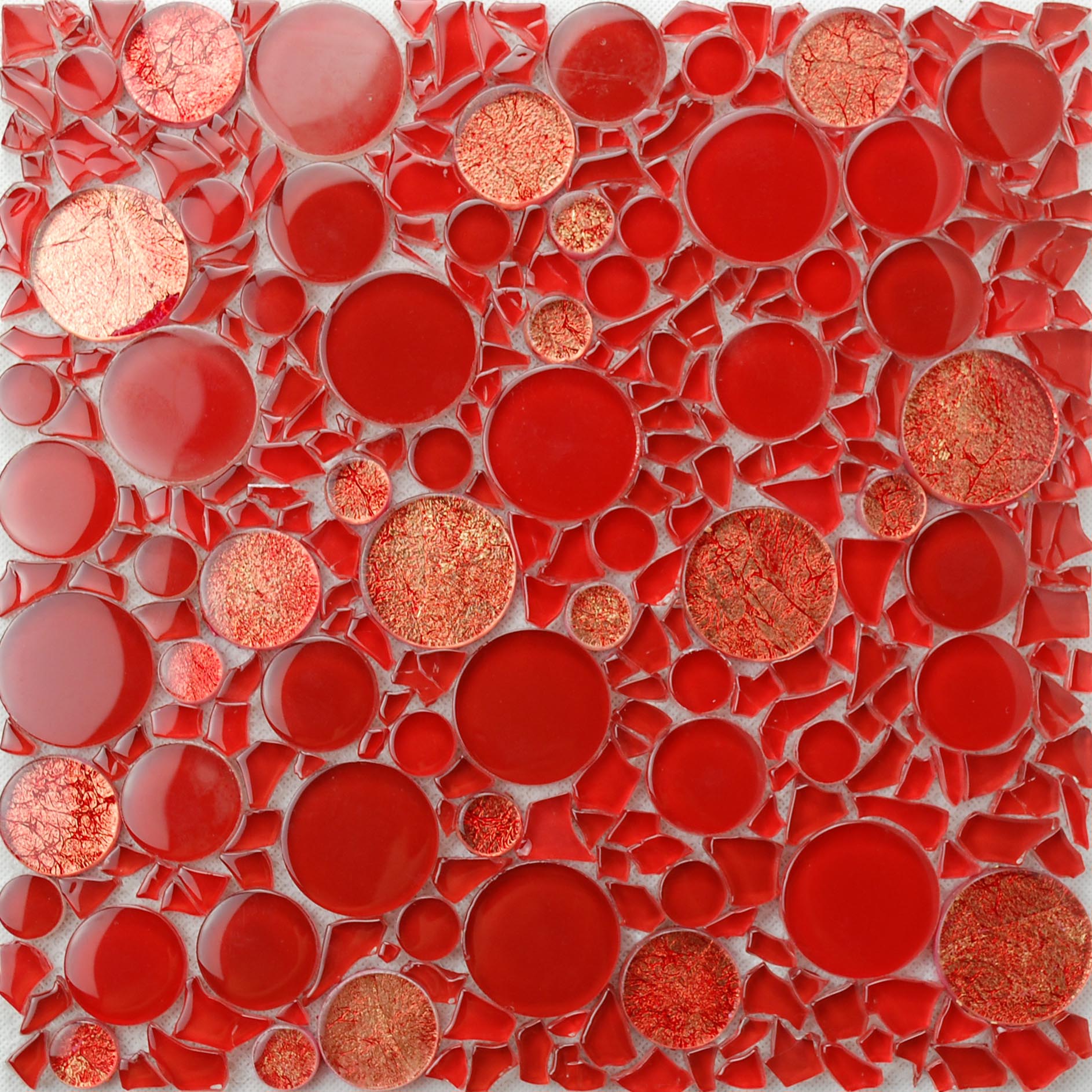 Wholesale Vitreous Mosaic Tile Crystal Glass Backsplash Kitchen Penny